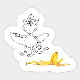 Greedy Monkey Sticker